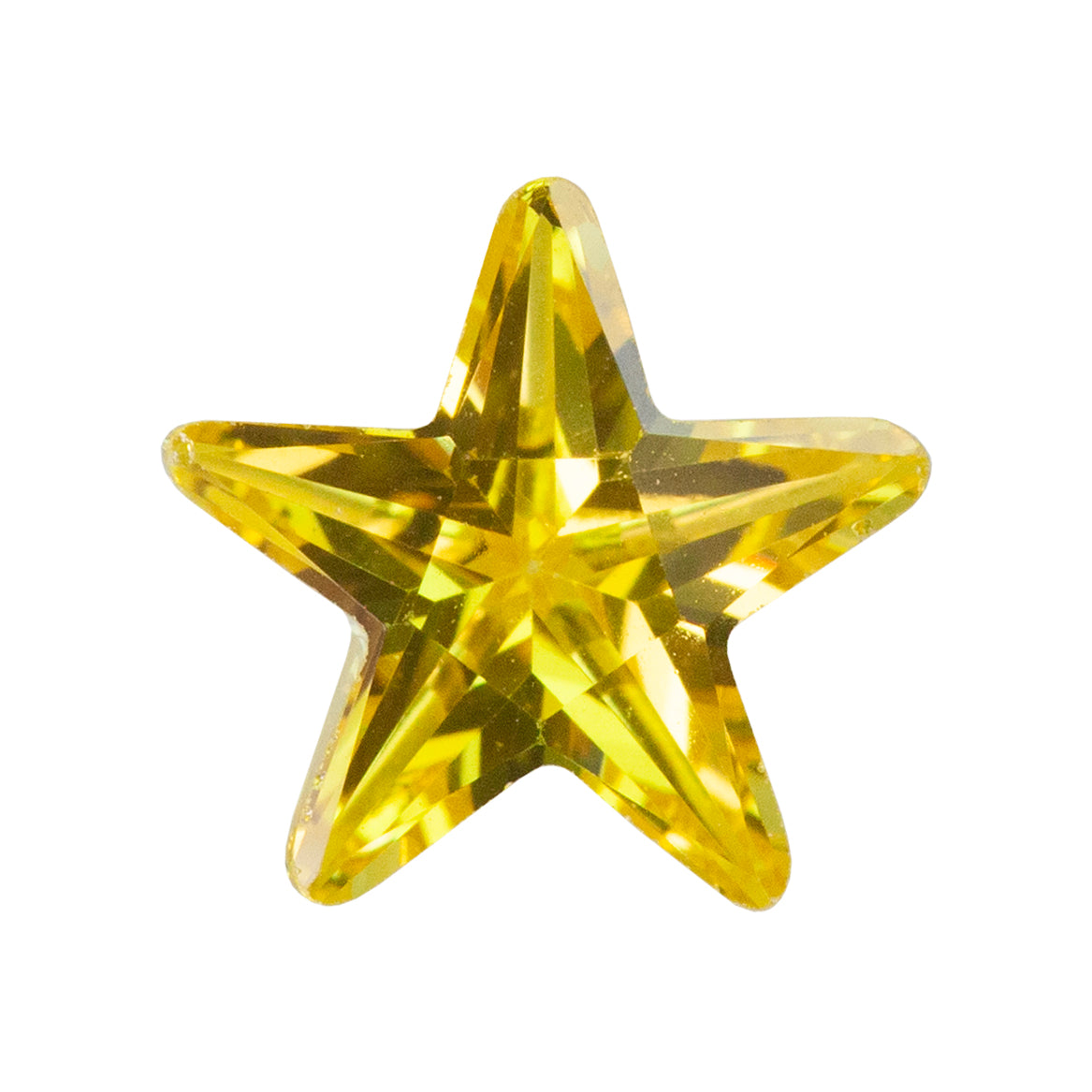 Cubic Zirconia - Yellow Diamond - Star