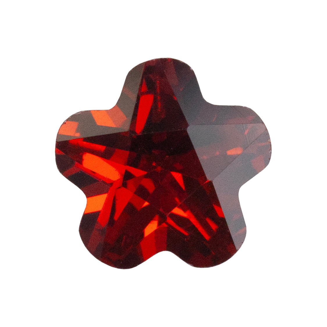 Cubic Zirconia - Garnet - Flower