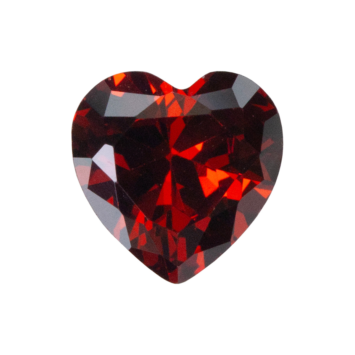 Cubic Zirconia - Garnet - Heart