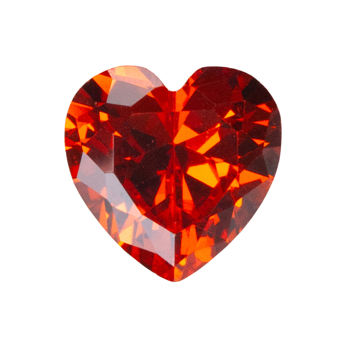 Cubic Zirconia - Fire Opal - Heart