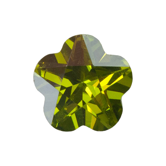 Cubic Zirconia - Olivine - Flower