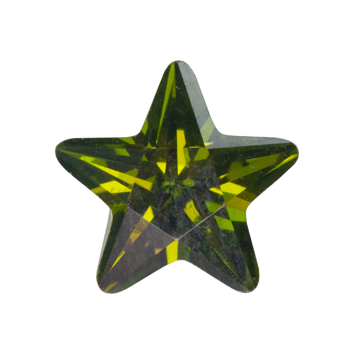 Cubic Zirconia - Olivine - Star