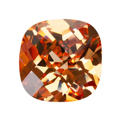 Cubic Zirconia - Champagne - Cushion - Checkerboard