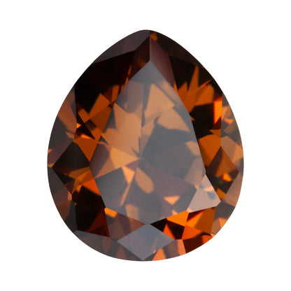 Cubic Zirconia - Smoked Topaz - Pear