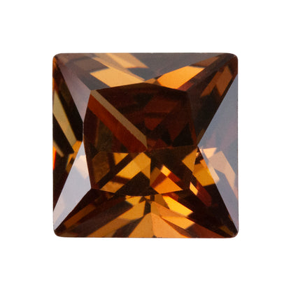 Cubic Zirconia - Smoked Topaz - Square