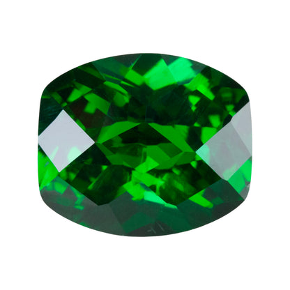 Cubic Zirconia - Colombian Emerald - Barrel - Checkerboard