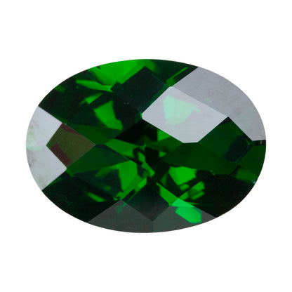 Cubic Zirconia - Colombian Emerald - Oval - Checkerboard