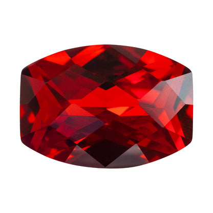 Cubic Zirconia - Fire Opal - Barrel - Checkerboard