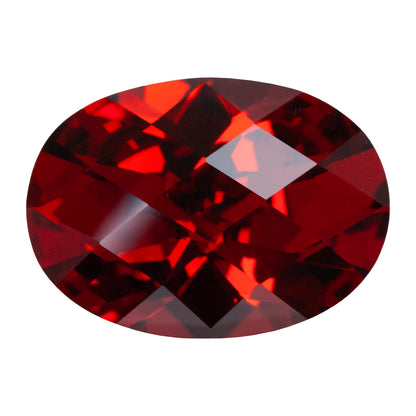 Cubic Zirconia - Hessonite Garnet - Oval - Checkerboard