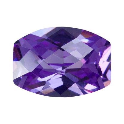 Cubic Zirconia - Lavender - Barrel - Checkerboard