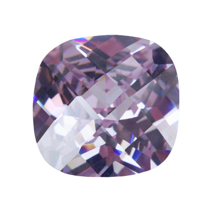 Cubic Zirconia - Lavender - Cushion - Checkerboard