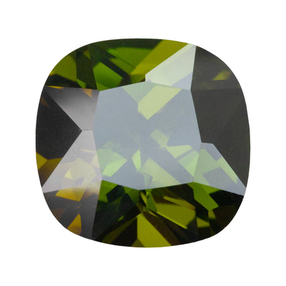 Cubic Zirconia - Olivine - Cushion