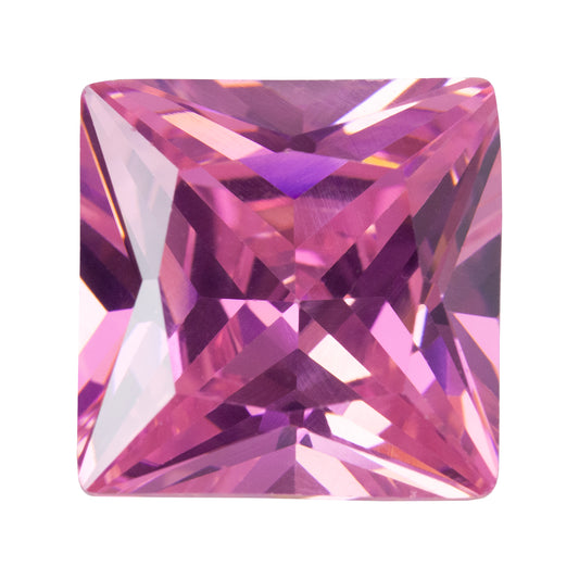 Cubic Zirconia - Pink Sapphire - Square