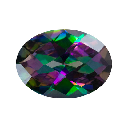 Cubic Zirconia - Alexandrite - Oval - Checkerboard