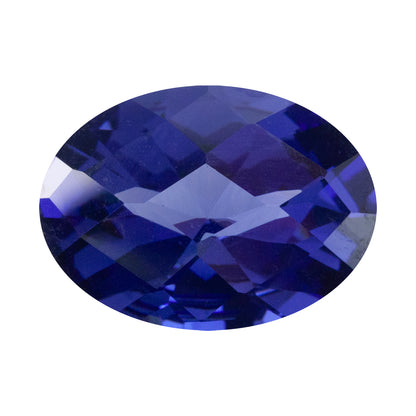 Cubic Zirconia - Tanzanite - Oval - Checkerboard