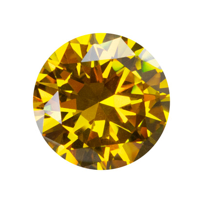 Cubic Zirconia - Yellow Diamond - Round