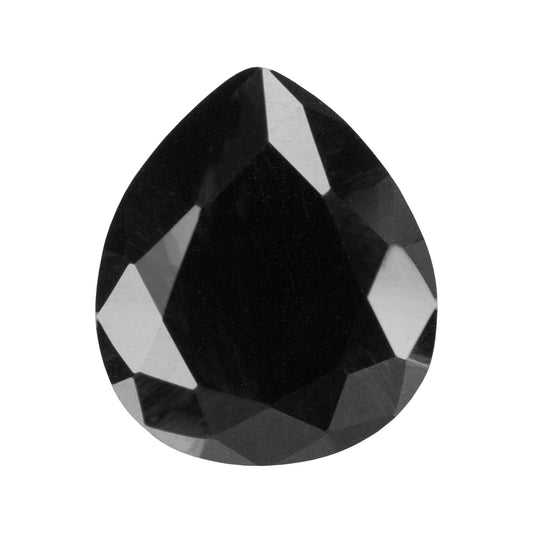 Cubic Zirconia - Jet Black - Pear