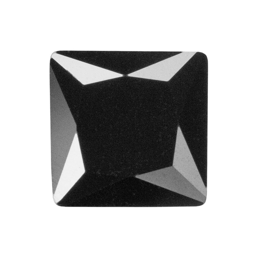 Cubic Zirconia - Jet Black - Square