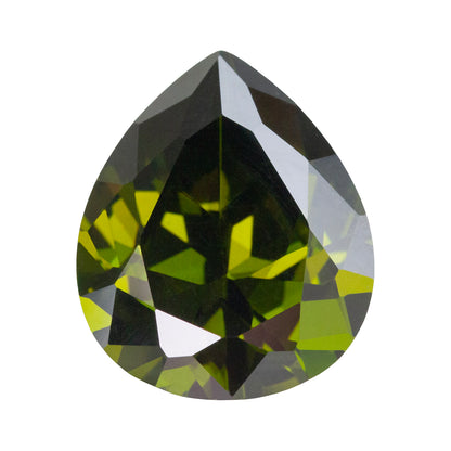 Cubic Zirconia - Olivine - Pear