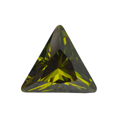 Cubic Zirconia - Olivine - Triangle