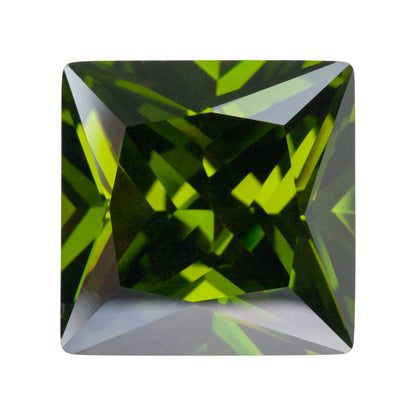 Cubic Zirconia - Olivine - Square
