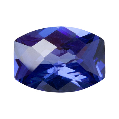 Cubic Zirconia - Tanzanite - Barrel - Checkerboard