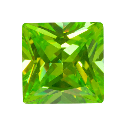 Cubic Zirconia - Green Apple - Square