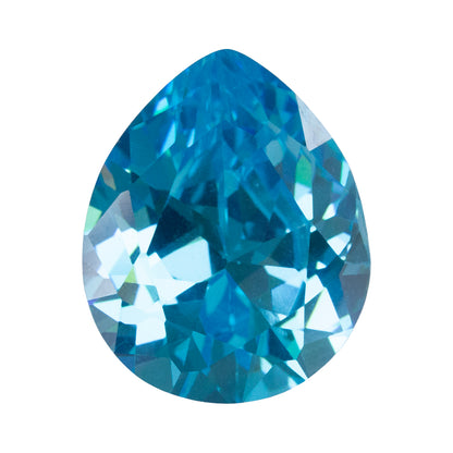 Cubic Zirconia - Blue Topaz - Pear