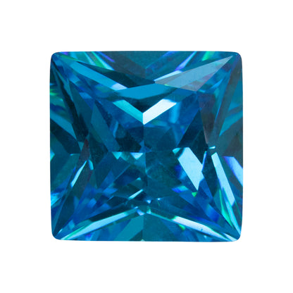 Cubic Zirconia - Blue Topaz - Square