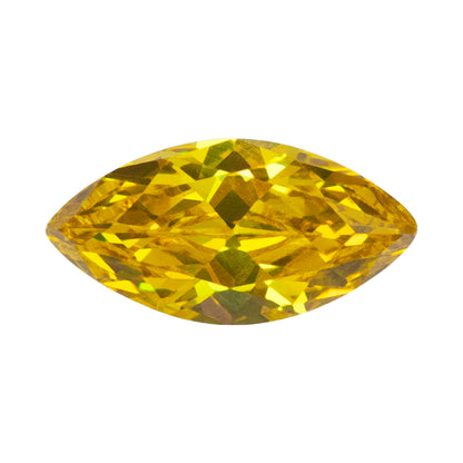 Cubic Zirconia - Yellow Diamond - Marquise