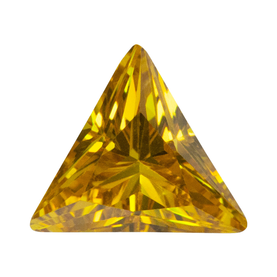 Cubic Zirconia - Yellow Diamond - Triangle