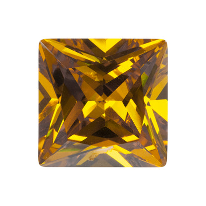 Cubic Zirconia - Yellow Diamond - Square