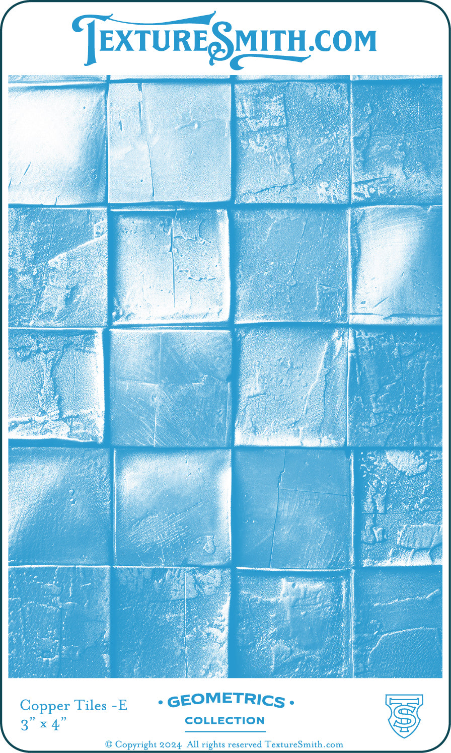 graphic Texture Smith Texture Mat - Geometrics Collection - Copper Tiles