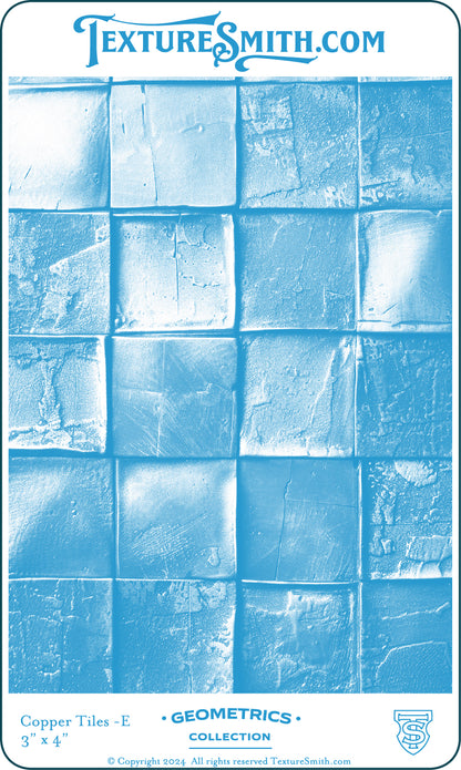 graphic Texture Smith Texture Mat - Geometrics Collection - Copper Tiles