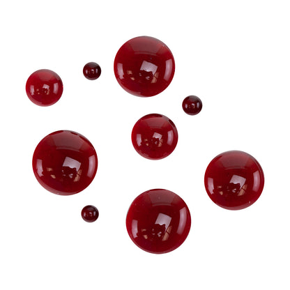 Colored Glass Cabochon - Red - Round
