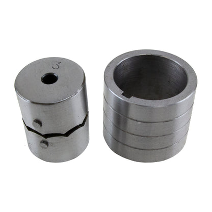 Wubbers® Ring &amp; Hoop Press - Scallop 10

There’s no need for an expensive hydraulic press to use this tool—simply use a weighted rawhide mallet or a large rubber mallet to hammer the top of the press, creating the pressure needed to form the wire that has been placed inside.