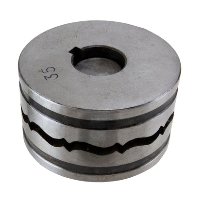 Wubbers® Bangle Press

Now make patterned or "wavy" bangles and hoop earrings without the need for a hydraulic press! Simply use a weighted rawhide mallet or a large rubber mallet to hammer the top of the press, creating the pressure needed to form the wire that has been placed inside.