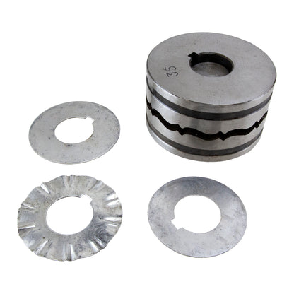 Wubbers® Bangle Press

Now make patterned or "wavy" bangles and hoop earrings without the need for a hydraulic press! Simply use a weighted rawhide mallet or a large rubber mallet to hammer the top of the press, creating the pressure needed to form the wire that has been placed inside.
