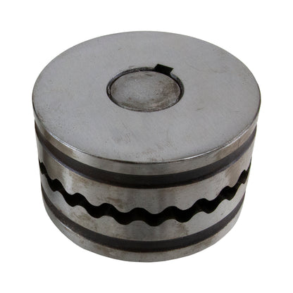 Wubbers® Bangle Press

Now make patterned or "wavy" bangles and hoop earrings without the need for a hydraulic press! Simply use a weighted rawhide mallet or a large rubber mallet to hammer the top of the press, creating the pressure needed to form the wire that has been placed inside.