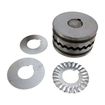 Wubbers® Bangle Press

Now make patterned or "wavy" bangles and hoop earrings without the need for a hydraulic press! Simply use a weighted rawhide mallet or a large rubber mallet to hammer the top of the press, creating the pressure needed to form the wire that has been placed inside.