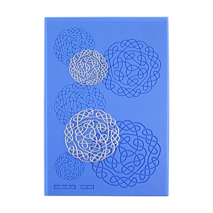 blue Delicate Element Texture - In a Tangle with silver samples