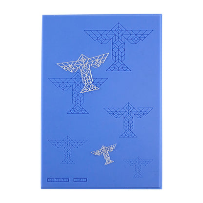 blue Delicate Element Texture - Geo Totem with silver sample
