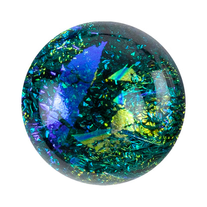 Dichroic Cabochons - Green Small - 6mm to 10mm