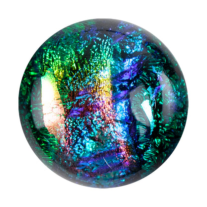 Dichroic Cabochons - Green Medium - 12mm to 16mm 