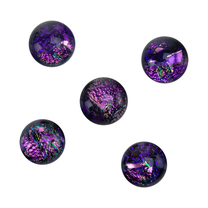 Dichroic Cabochons - Purple Small