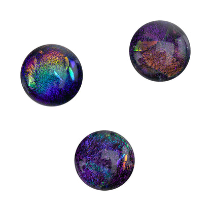 Dichroic Cabochons - Purple Medium - 12mm to 16mm 