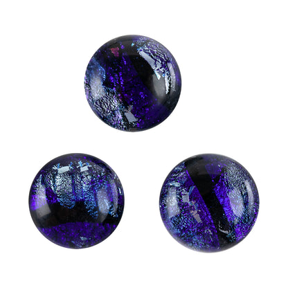 Dichroic Cabochons - Purple Large - 16mm to 20mm Pkg/3