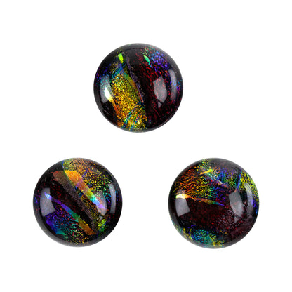 Dichroic Cabochons - Red Large - 16mm to 20mm Pkg/3