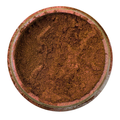 open jar of Ultra Fine Chameleon Pigment Powder - Auburn Rose