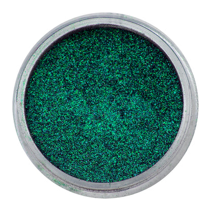 open jar of Ultra Fine Chameleon Pigment Powder - Goblin Green